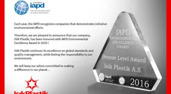 Isik Plastik awarded by IAPD